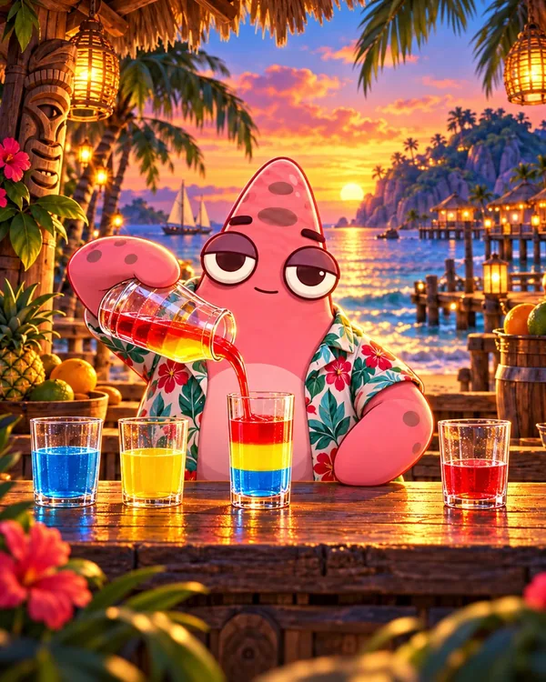 Aloha Pour: promotional illustration